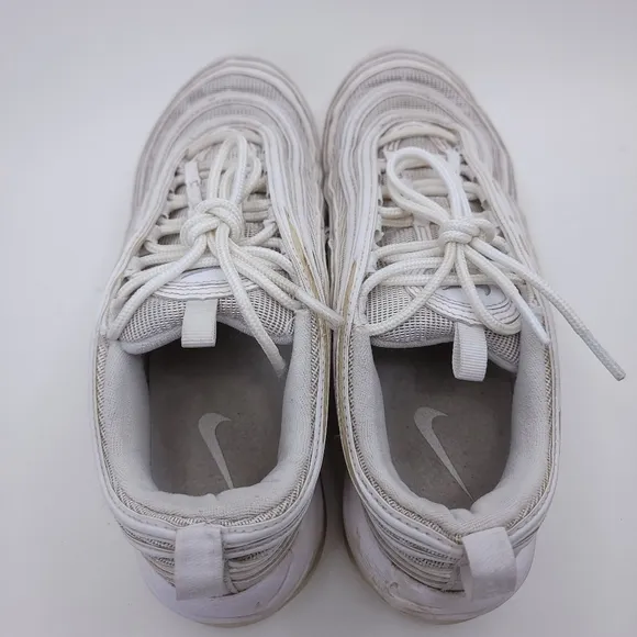 Nike Air Max 97 Sneakers Men's Shoes Triple White Wolf Gray 921826-101 Size 8