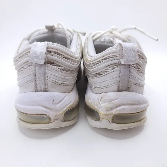 Nike Air Max 97 Sneakers Men's Shoes Triple White Wolf Gray 921826-101 Size 8