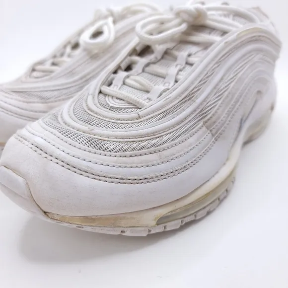Nike Air Max 97 Sneakers Men's Shoes Triple White Wolf Gray 921826-101 Size 8