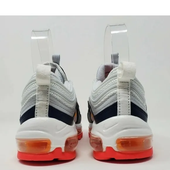 Nike Air Max 97 Women's Pure Platinum Laser Orange Shoes Size 5.5 921733-015 New