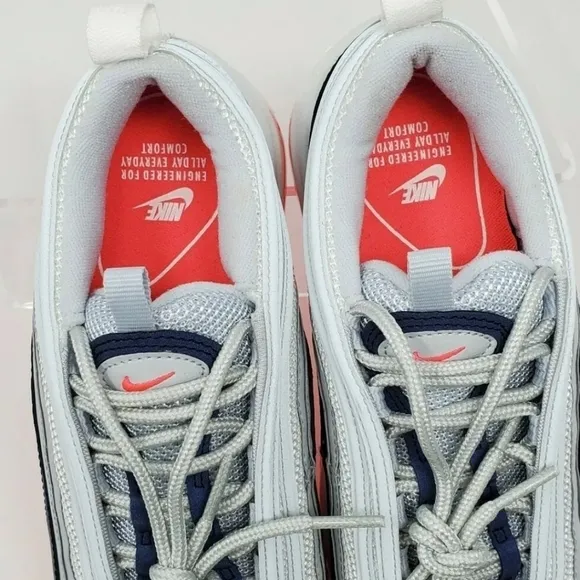 Nike Air Max 97 Women's Pure Platinum Laser Orange Shoes Size 5.5 921733-015 New