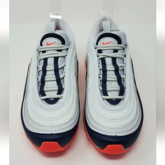Nike Air Max 97 Women's Pure Platinum Laser Orange Shoes Size 5.5 921733-015 New