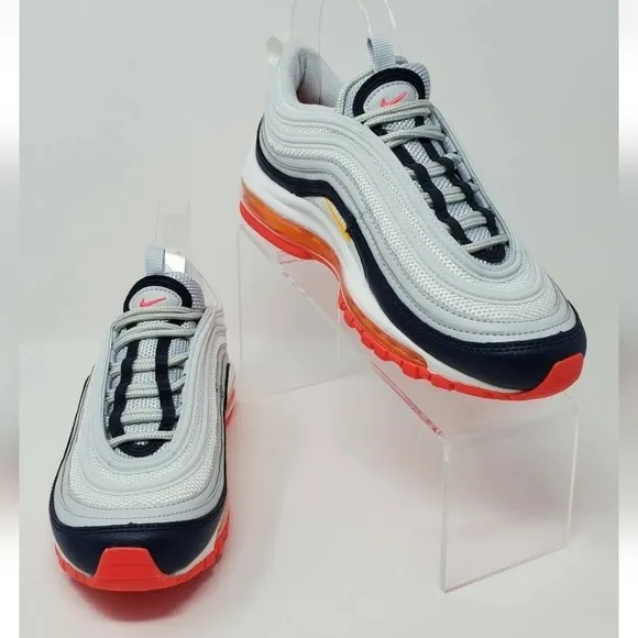 Nike Air Max 97 Women's Pure Platinum Laser Orange Shoes Size 5.5 921733-015 New