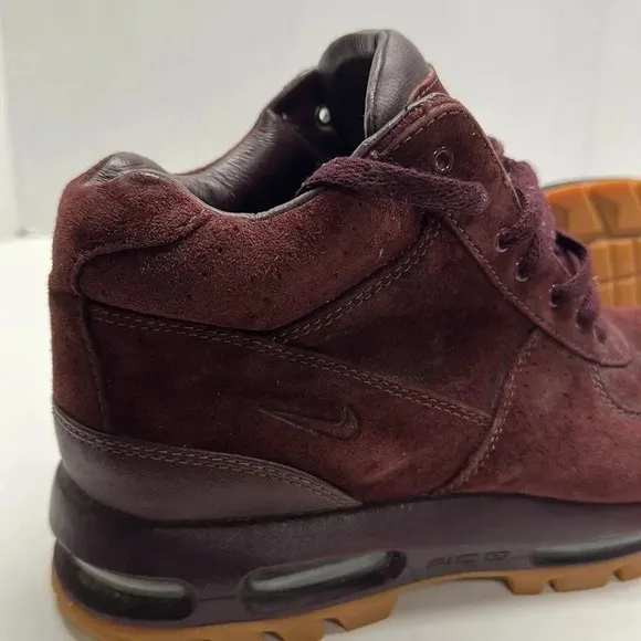 Nike Air Max Goadome Sneakers Shoes Lace Up Suede Maroon Red Men’s 9.5