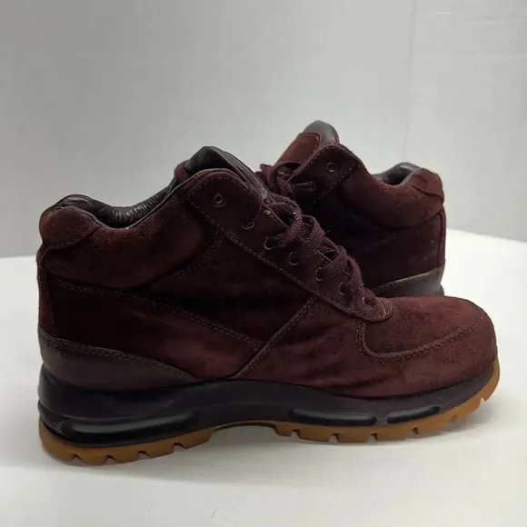 Nike Air Max Goadome Sneakers Shoes Lace Up Suede Maroon Red Men’s 9.5