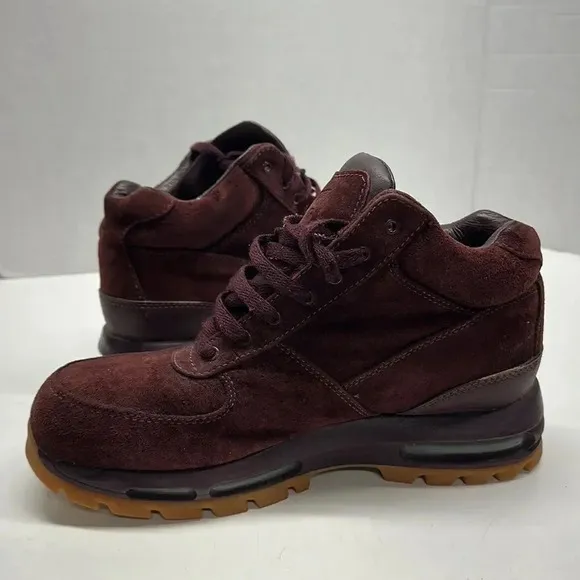 Nike Air Max Goadome Sneakers Shoes Lace Up Suede Maroon Red Men’s 9.5