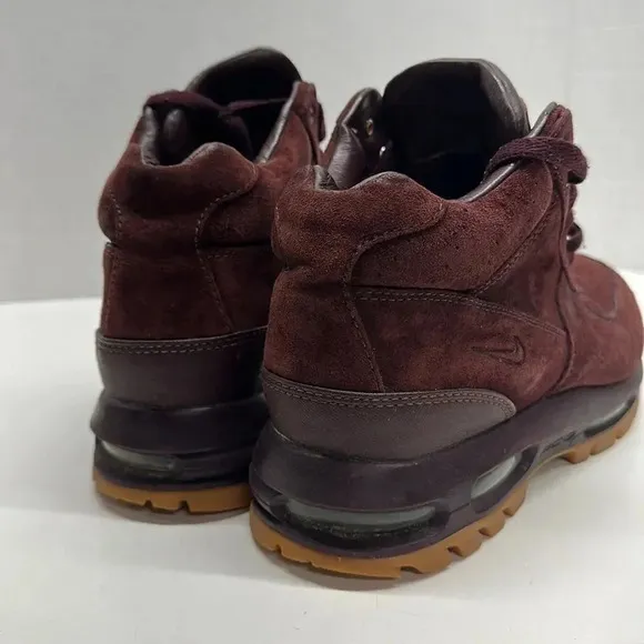 Nike Air Max Goadome Sneakers Shoes Lace Up Suede Maroon Red Men’s 9.5