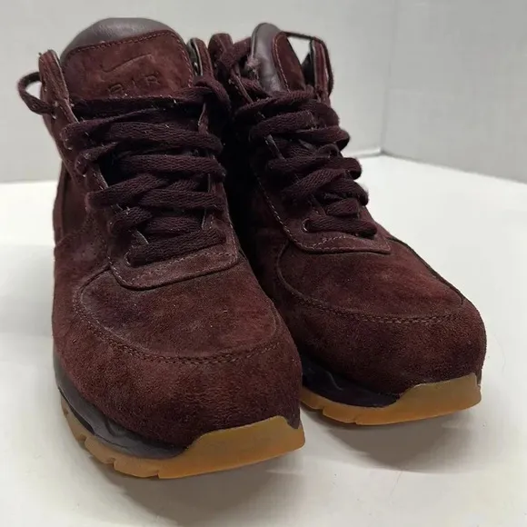 Nike Air Max Goadome Sneakers Shoes Lace Up Suede Maroon Red Men’s 9.5