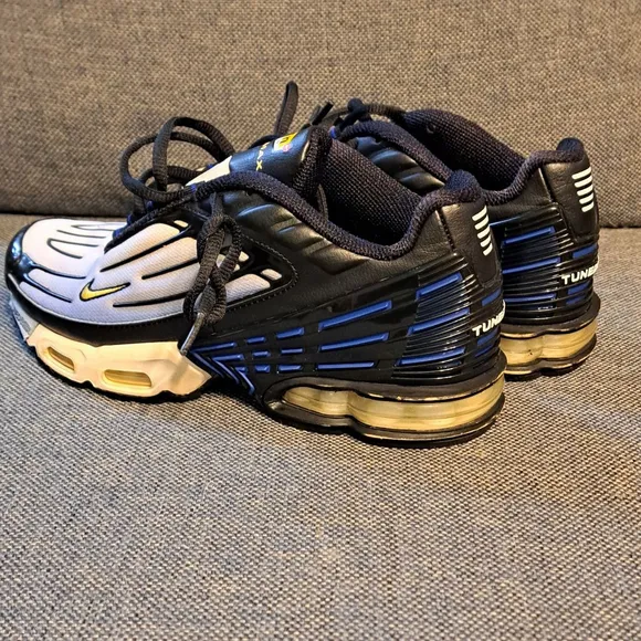 Nike Air Max Plus III Kids Shoes Size 5.5Y White Black Blue