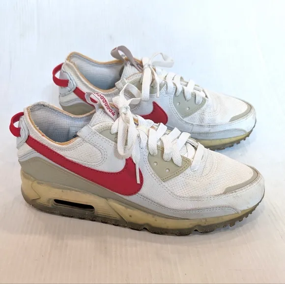 NIKE Air Max Terrascape 90 Red White Sneakers Size 7 Mens