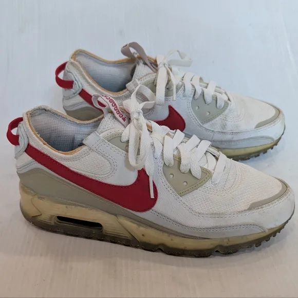 NIKE Air Max Terrascape 90 Red White Sneakers Size 7 Mens