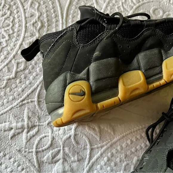 Nike Air More Money Uptempo‎ shoes black gum MENS SIZE 12