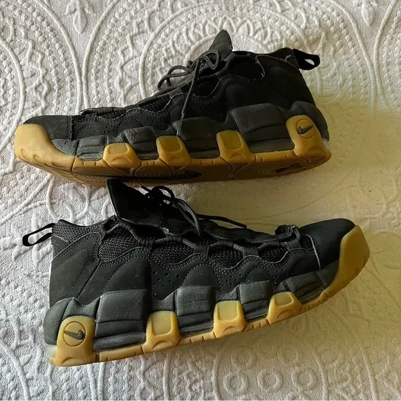 Nike Air More Money Uptempo‎ shoes black gum MENS SIZE 12