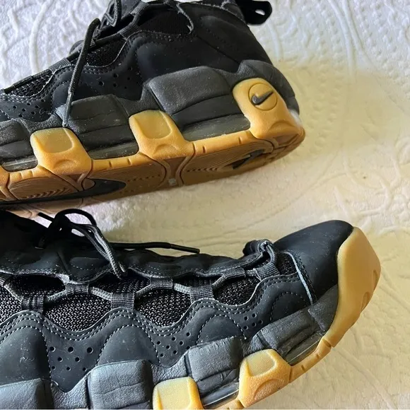Nike Air More Money Uptempo‎ shoes black gum MENS SIZE 12