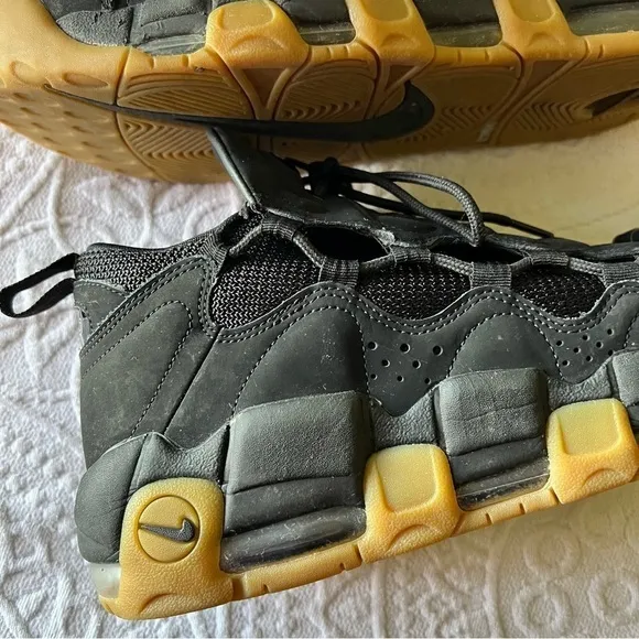 Nike Air More Money Uptempo‎ shoes black gum MENS SIZE 12