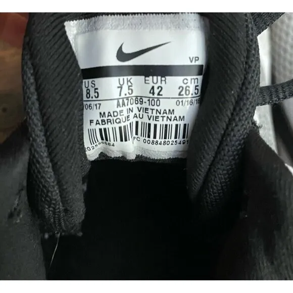 Nike Air Precision ll 2 Men’s Size 8.5 White Black‎ AA7069-100 Basketball Shoes