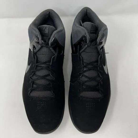 Nike Air Visi Pro 6 Black Suede Basketball Shoes 749168-003 Mens Size 13