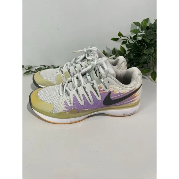 Nike Air Zoom Vapor X Tennis Shoes Womens Size 8 White/Purple Mesh Upper