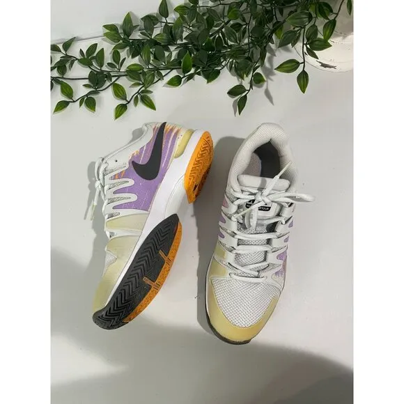 Nike Air Zoom Vapor X Tennis Shoes Womens Size 8 White/Purple Mesh Upper