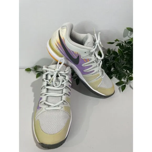 Nike Air Zoom Vapor X Tennis Shoes Womens Size 8 White/Purple Mesh Upper