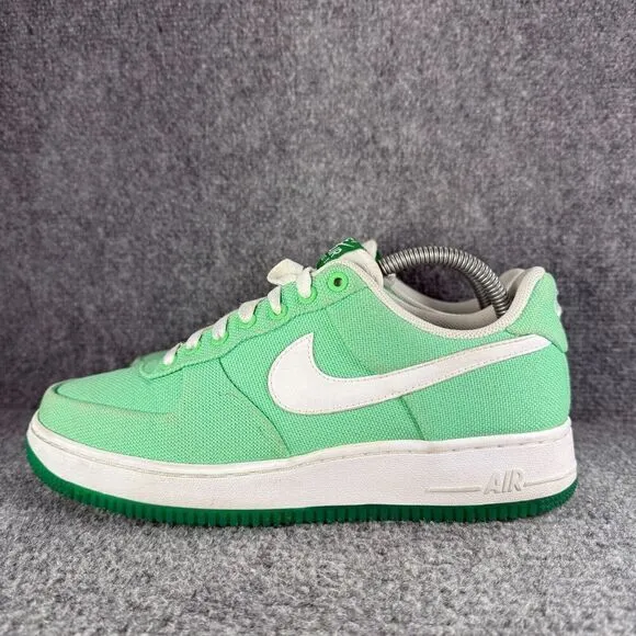 Nike Air Force 1 Low Mens 8.5 Shoes Green Tourmaline Canvas St Patricks Day