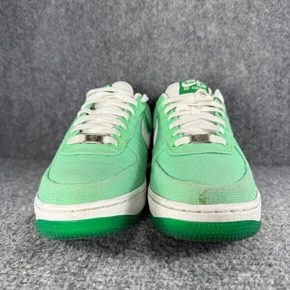 Nike Air Force 1 Low Mens 8.5 Shoes Green Tourmaline Canvas St Patricks Day