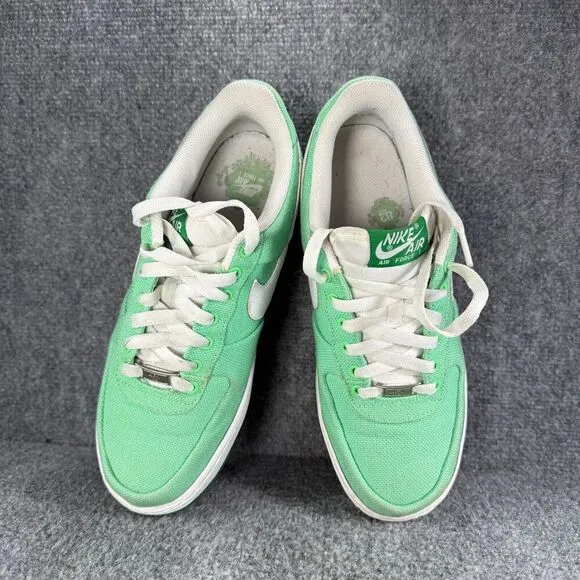 Nike Air Force 1 Low Mens 8.5 Shoes Green Tourmaline Canvas St Patricks Day