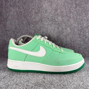 Nike Air Force 1 Low Mens 8.5 Shoes Green Tourmaline Canvas St Patricks Day