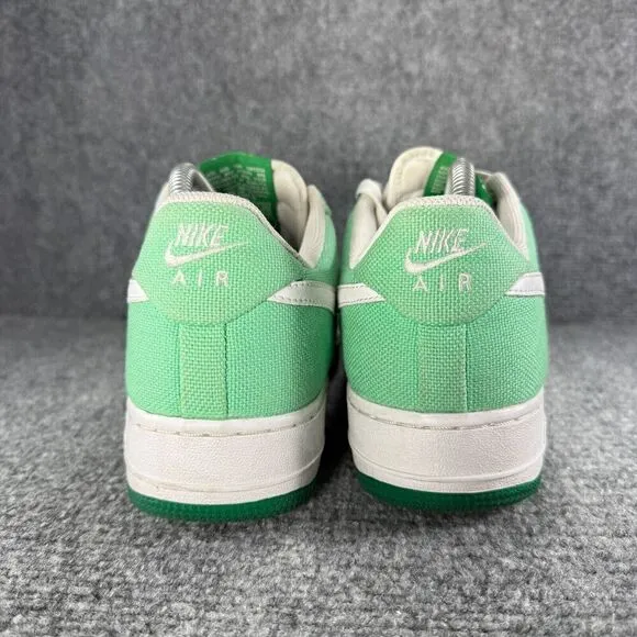 Nike Air Force 1 Low Mens 8.5 Shoes Green Tourmaline Canvas St Patricks Day
