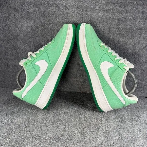 Nike Air Force 1 Low Mens 8.5 Shoes Green Tourmaline Canvas St Patricks Day