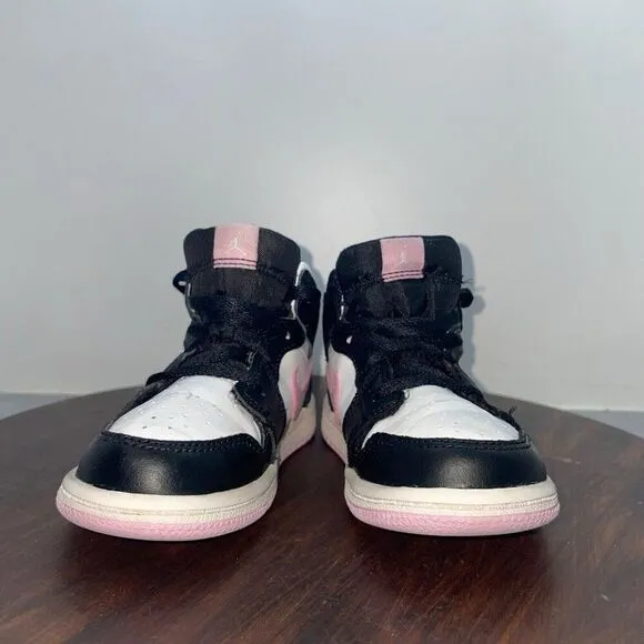 Nike Air Jordan 1 Mid White Light Arctic Pink TD Toddler 644507-103 Kids Size 9C