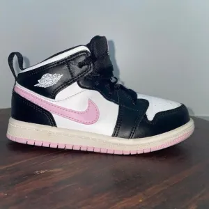 Nike Air Jordan 1 Mid White Light Arctic Pink TD Toddler 644507-103 Kids Size 9C