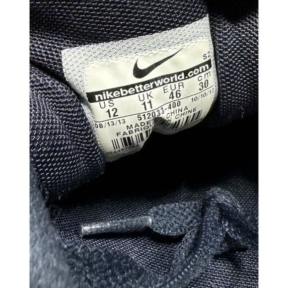 Nike Air Max 1 Dark Obsidian Atomic Orange 512033-400 Men's Size 12 Suede Shoes