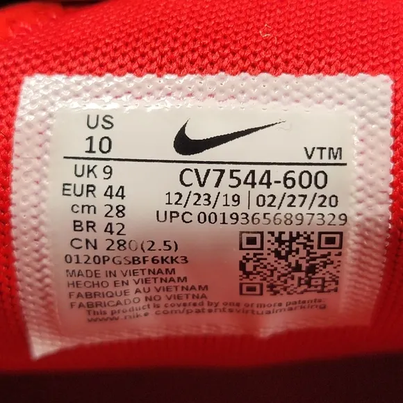 Nike Airmax 270 Triple Red Men Sneakers- SZ 10