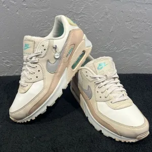 🔥 NIKE AirMax 90 Running Casual Sneaker Shoes Women Sz 8.5 - Pastel Colors - EU