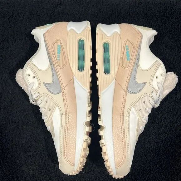 🔥 NIKE AirMax 90 Running Casual Sneaker Shoes Women Sz 8.5 - Pastel Colors - EU