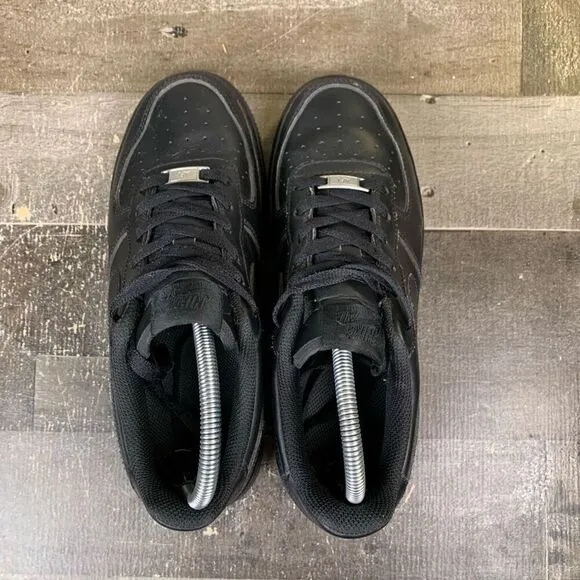 Nike Big Kids Size 7Y Air Force 1 Sneakers Triple Black Low Top Casual Shoes