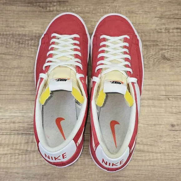 Nike Blazer Low '77 Men's Size 12 University Red White Sneakers (DA7254-600)