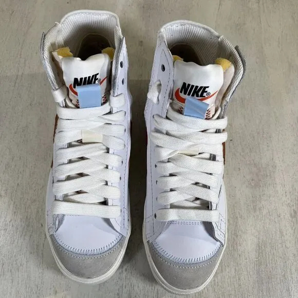 Nike Blazer Men's Size 8 Mid 77 Jumbo White Brown Sail Sneakers Shoes DD3111-101