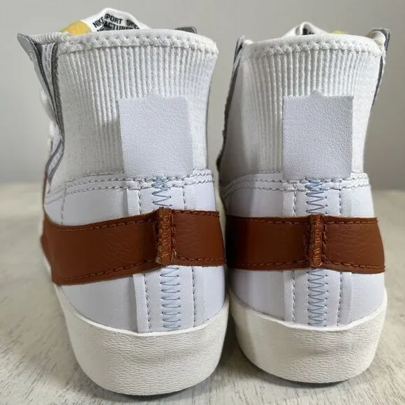 Nike Blazer Men's Size 8 Mid 77 Jumbo White Brown Sail Sneakers Shoes DD3111-101