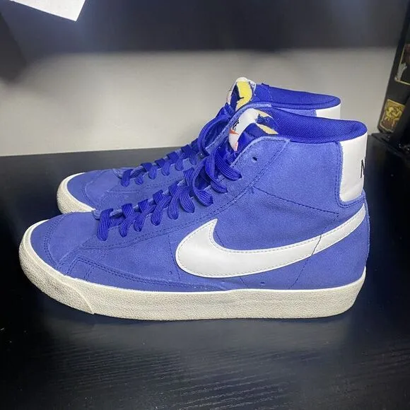 Nike Blazer Mid 77 Suede Deep Royal Blue Shoes CI1172-402 Mens Size 9