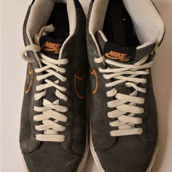 Nike Blazer SB 310801 081 Dark Charcoal Ceramic Grey Orange Iron size 8 Dunk