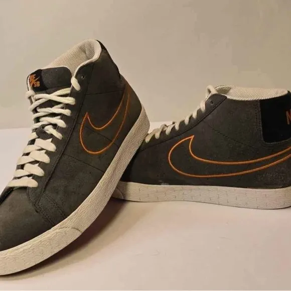 Nike Blazer SB 310801 081 Dark Charcoal Ceramic Grey Orange Iron size 8 Dunk