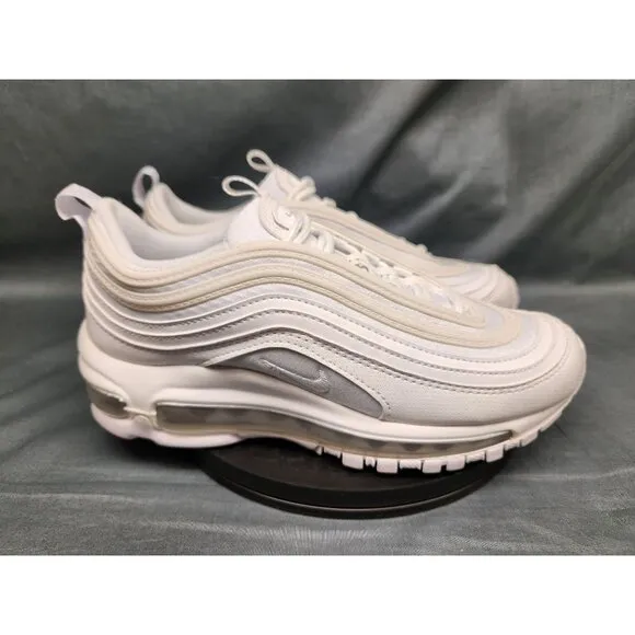 Nike Boys Air Max 97 (GS) Sneakers Mesh White Silver Size 7 NEW NO BOX!