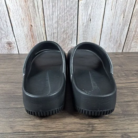 Nike Calm Slide Slip Ons Women's Sz 9 Men's Sz 8 Black (VGC)