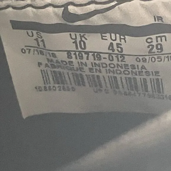 Nike Classic Cortez Men's Size 11 Black White Casual Shoes Lace Up Sneakers EUC