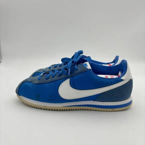 Nike Cortez Basic Nylon Signal Blue Sneakers Shoes Men's 11 Retro Streetwear