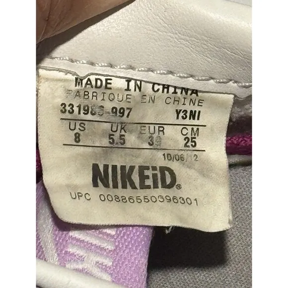 Nike Cortez ID Womens Running Shoes Sneakers Size 8 Pink Suede Black 331986-997