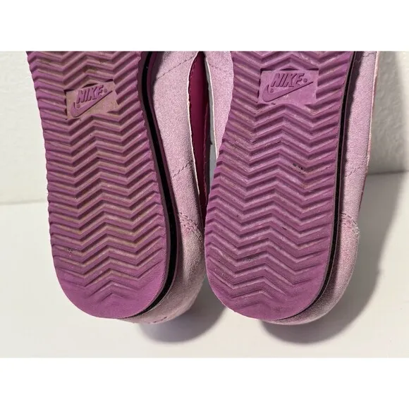 Nike Cortez ID Womens Running Shoes Sneakers Size 8 Pink Suede Black 331986-997