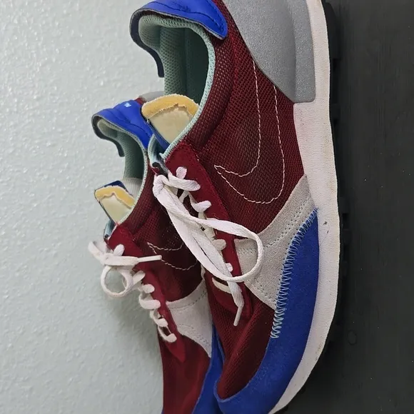 Nike Daybreak Type N. 354 Shoes Burgundy And Blue Suede Mesh Size 7